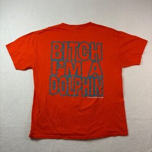 Street Talk Tees Miami Dolphins T‎ Shirt Mens XL Orange F Around and Find Out